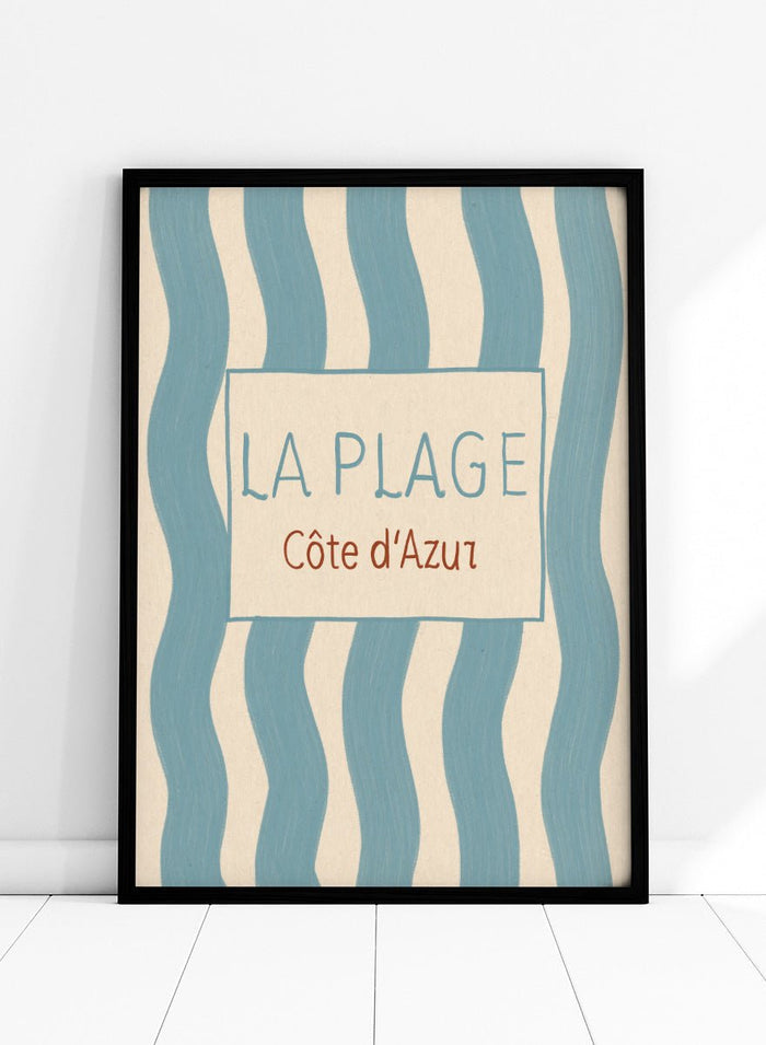 Katarzyna Gąsiorowska - Côte d'Azur Beach Stripes Art Print_Sugar & Canvas_Katarzyna Gąsiorowska