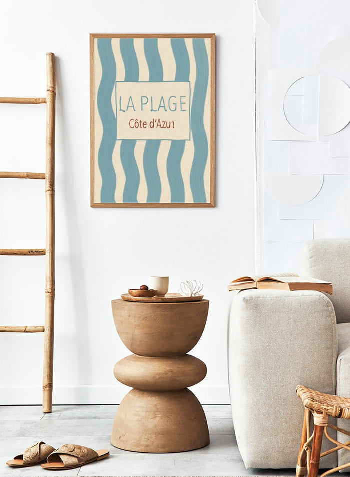 Katarzyna Gąsiorowska - Côte d'Azur Beach Stripes Art Print_Sugar & Canvas_Katarzyna Gąsiorowska