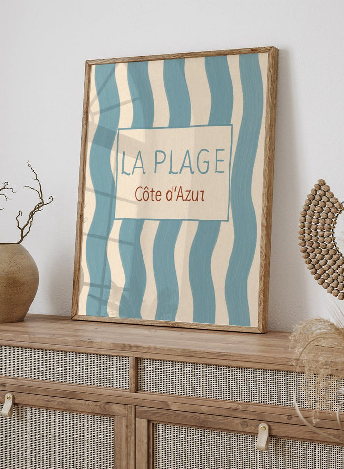 Katarzyna Gąsiorowska - Côte d'Azur Beach Stripes Art Print_Sugar & Canvas_Katarzyna Gąsiorowska