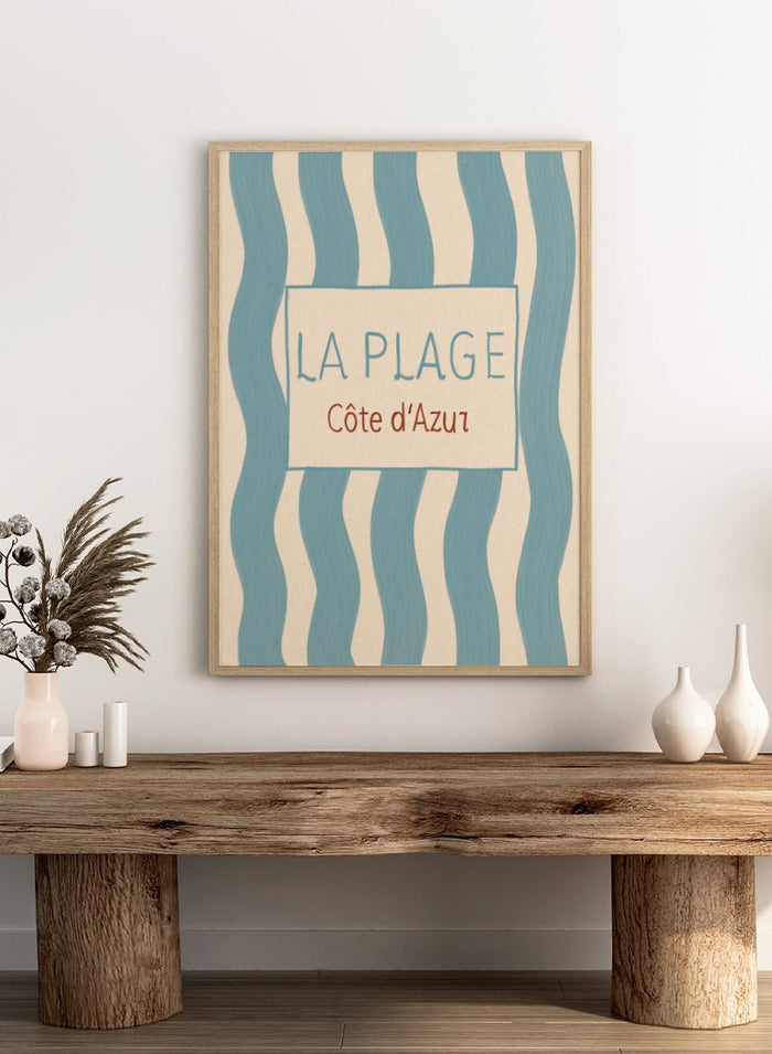 Katarzyna Gąsiorowska - Côte d'Azur Beach Stripes Art Print_Sugar & Canvas_Katarzyna Gąsiorowska
