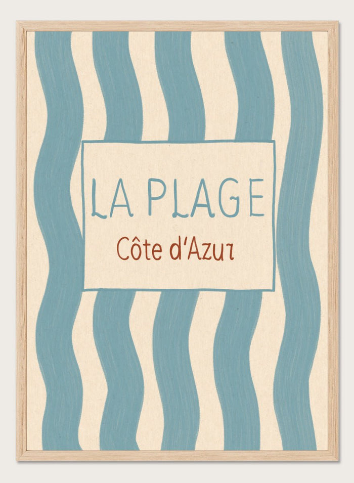 Katarzyna Gąsiorowska - Côte d'Azur Beach Stripes Art Print_Sugar & Canvas_Katarzyna Gąsiorowska
