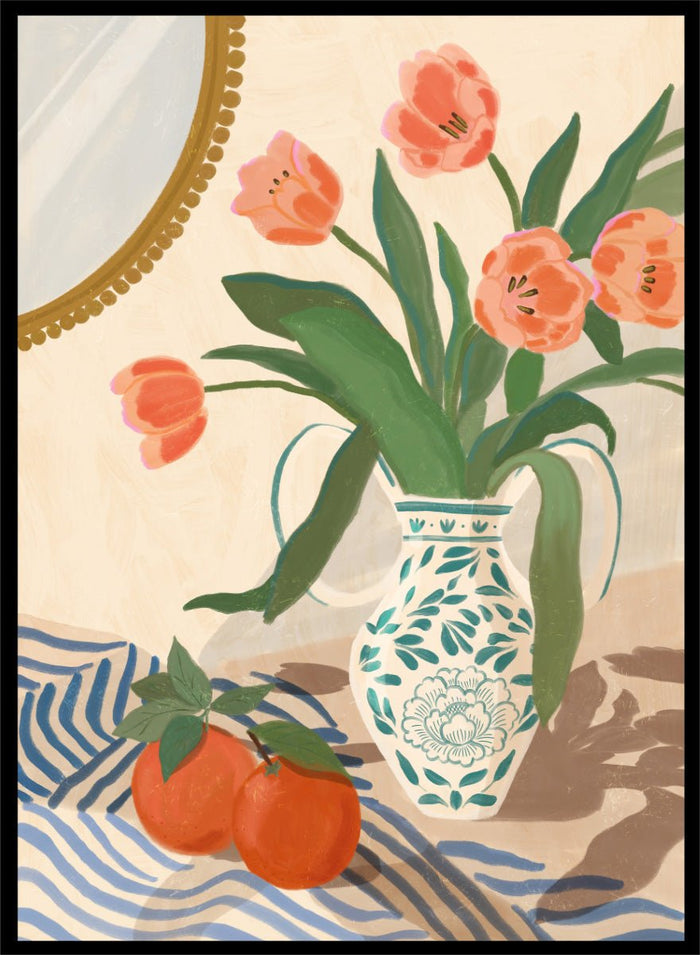 Katarzyna Gąsiorowska - Fresh Tulips and Oranges Art Print_Sugar & Canvas_Katarzyna Gąsiorowska