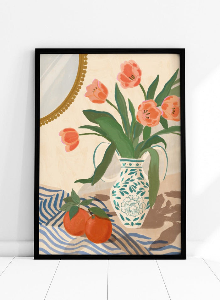 Katarzyna Gąsiorowska - Fresh Tulips and Oranges Art Print_Sugar & Canvas_Katarzyna Gąsiorowska