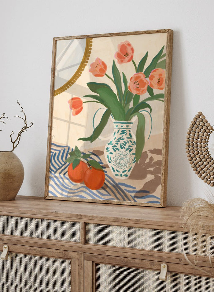 Katarzyna Gąsiorowska - Fresh Tulips and Oranges Art Print_Sugar & Canvas_Katarzyna Gąsiorowska