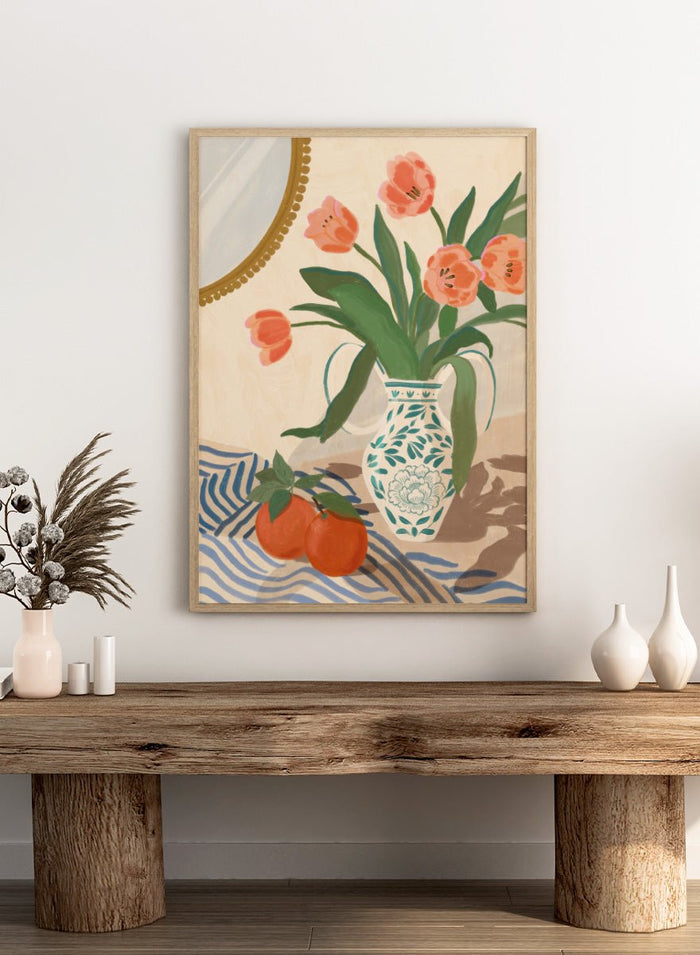 Katarzyna Gąsiorowska - Fresh Tulips and Oranges Art Print_Sugar & Canvas_Katarzyna Gąsiorowska