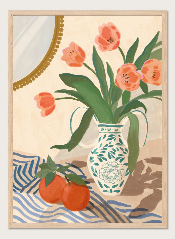 Katarzyna Gąsiorowska - Fresh Tulips and Oranges Art Print_Sugar & Canvas_Katarzyna Gąsiorowska