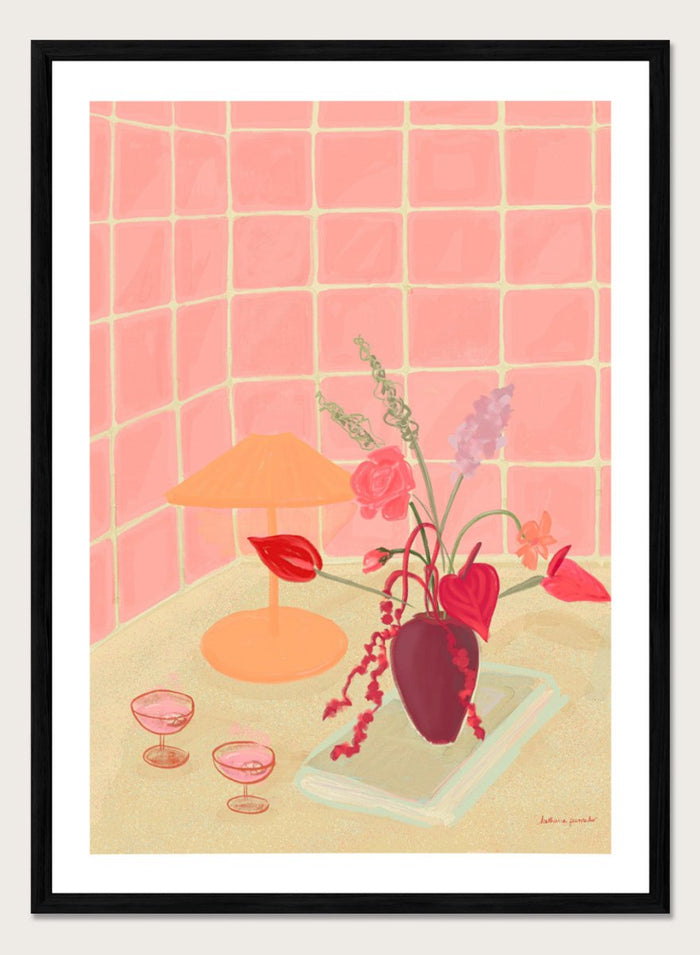 A4/8x12 inches (Framing Available) / Black Wood Frame