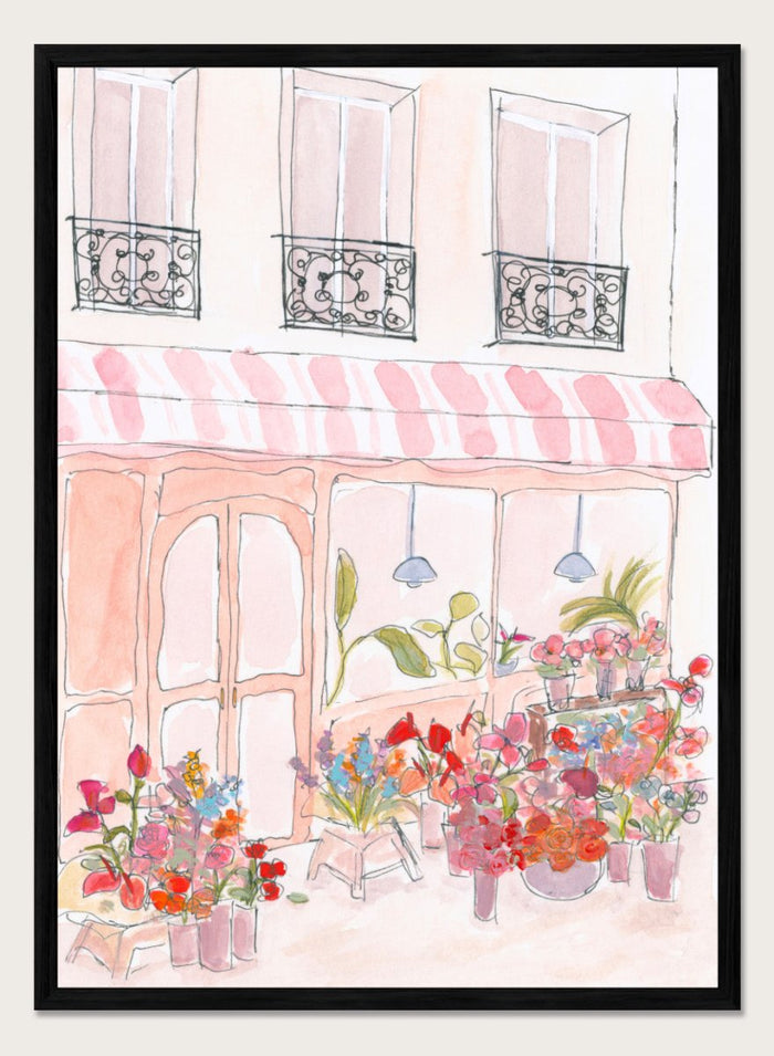 A4/8x12 inches (Framing Available) / Black Wood Frame