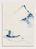 Katsushika Hokusai A Person in a Small Boat on a River with Mount Fuji Art Print_Sugar & Canvas_Katsushika Hokusai