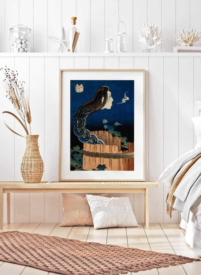 Katsushika Hokusai The Plate Mansion Ghost Okiku Art Print_Sugar & Canvas_Katsushika Hokusai