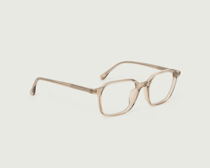 Sesame::Kent Eyeglasses square Brown acetate front diagonal