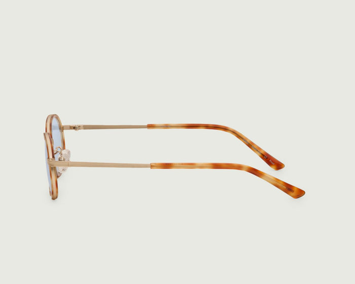 Safari Tort::Kento Sunglasses Oval tort recycled polyester side