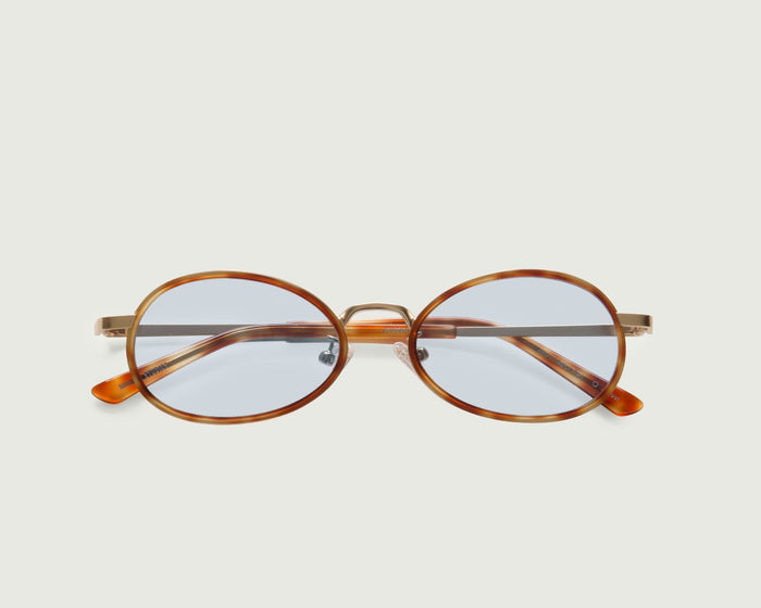 Safari Tort::Kento Sunglasses Oval tort recycled polyester top
