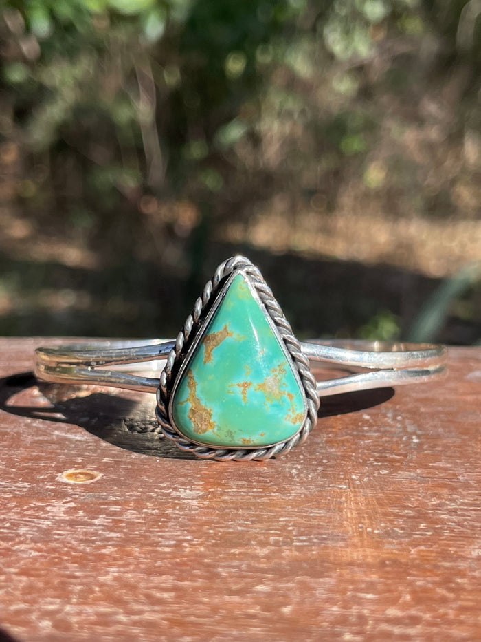 Kingman Turquoise Butterfly Cuff Bracelet | 925 Sterling Silver D118