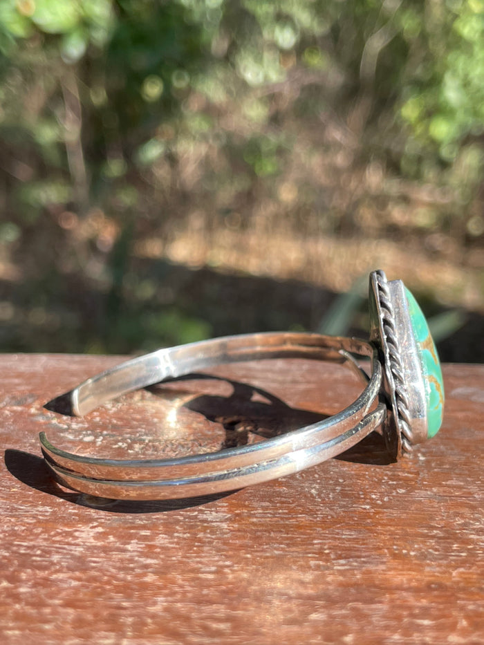 Kingman Turquoise Butterfly Cuff Bracelet | 925 Sterling Silver D118