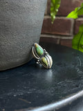 Kingman Turquoise Feather Ring Size 7 | 925 Sterling Silver C568