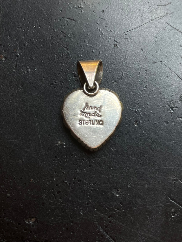 Kingman Turquoise Heart Pendant | 925 Sterling Silver G624