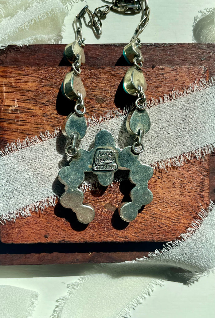 Kingman Turquoise Naja Lariat Necklace | 925 Sterling Silver G595