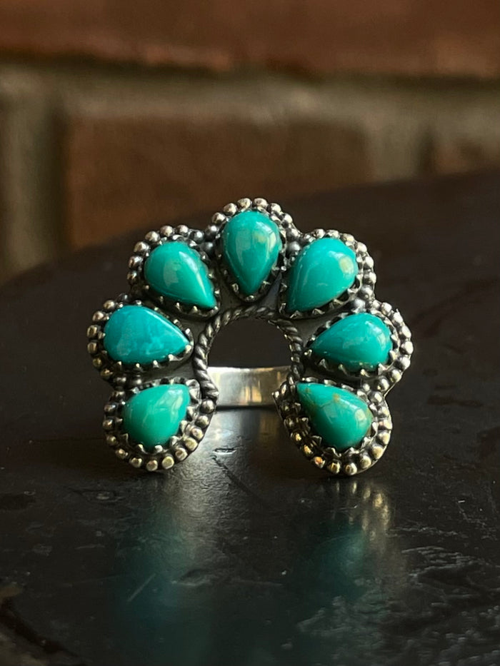 Kingman Turquoise Naja Ring Size 7 | 925 Sterling Silver G559