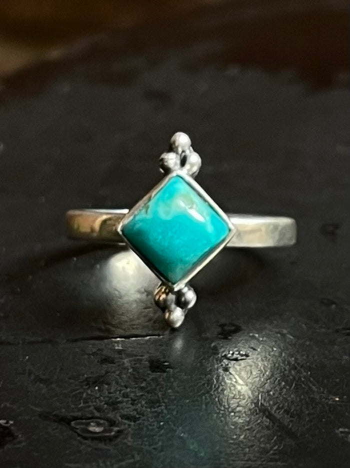 Kingman Turquoise Ring Size 6 | 925 Sterling Silver E743