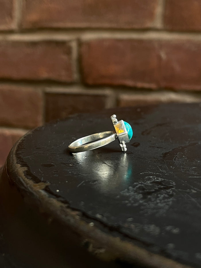 Kingman Turquoise Ring Size 6 | 925 Sterling Silver E743