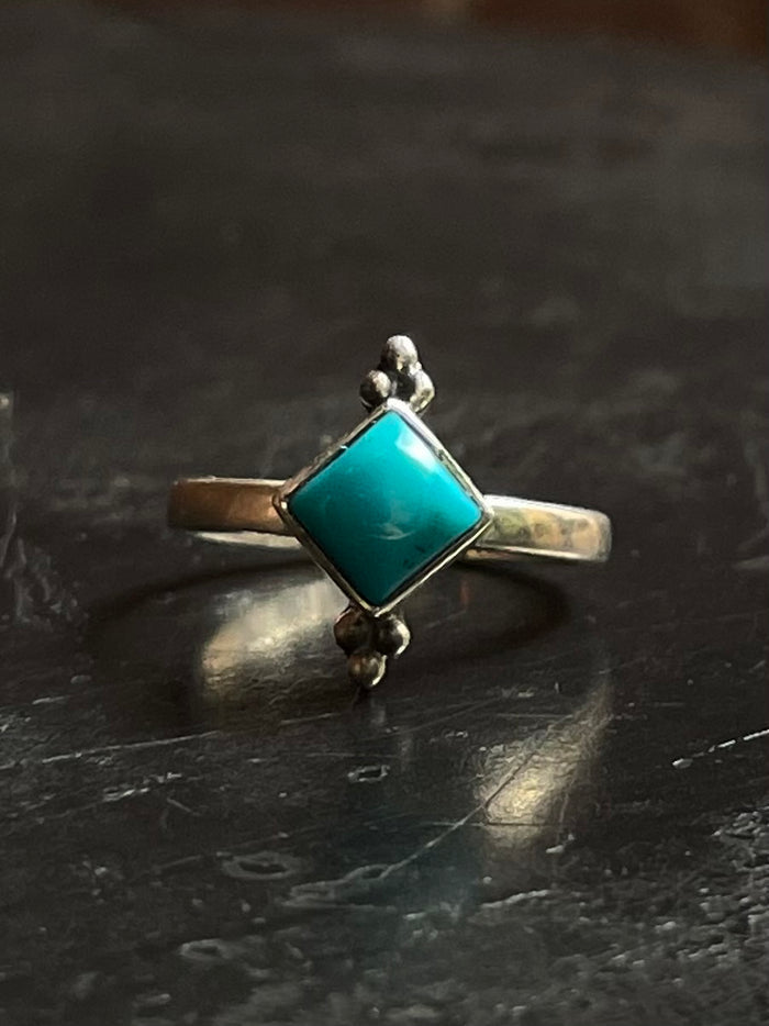 Kingman Turquoise Ring Size 7 | 925 Sterling Silver E738