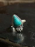Kingman Turquoise Ring Size 7 | 925 Sterling Silver  E745