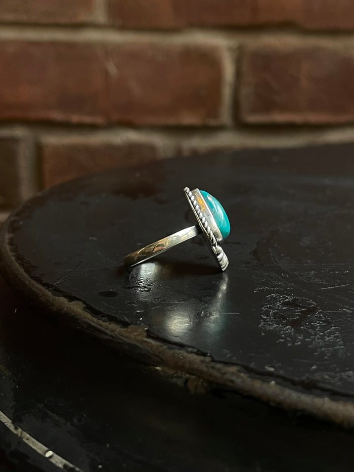 Kingman Turquoise Ring Size 7 | 925 Sterling Silver  E745