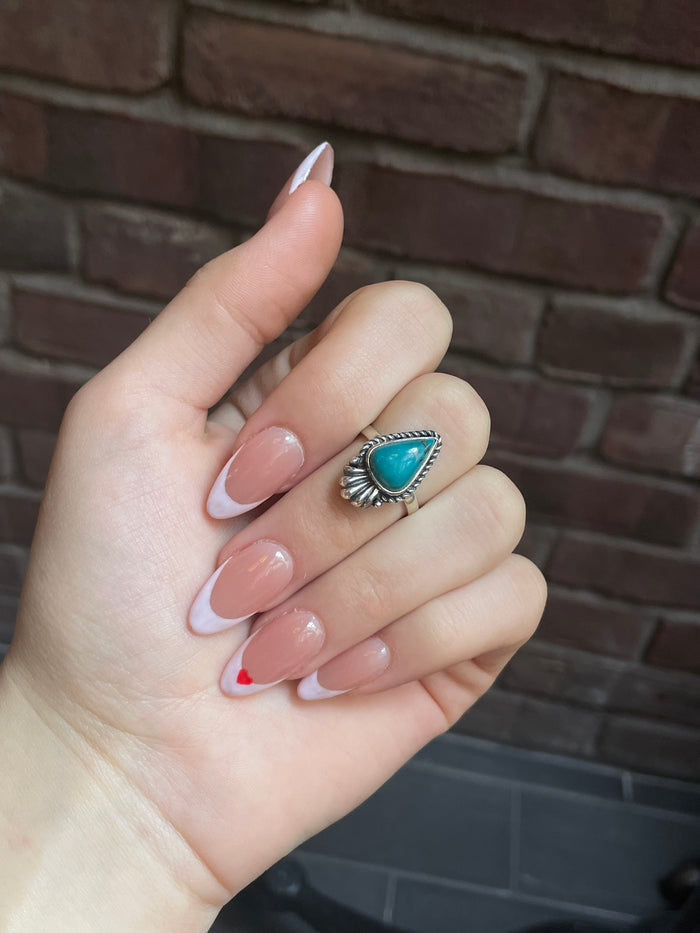 Kingman Turquoise Ring Size 7 | 925 Sterling Silver  E745