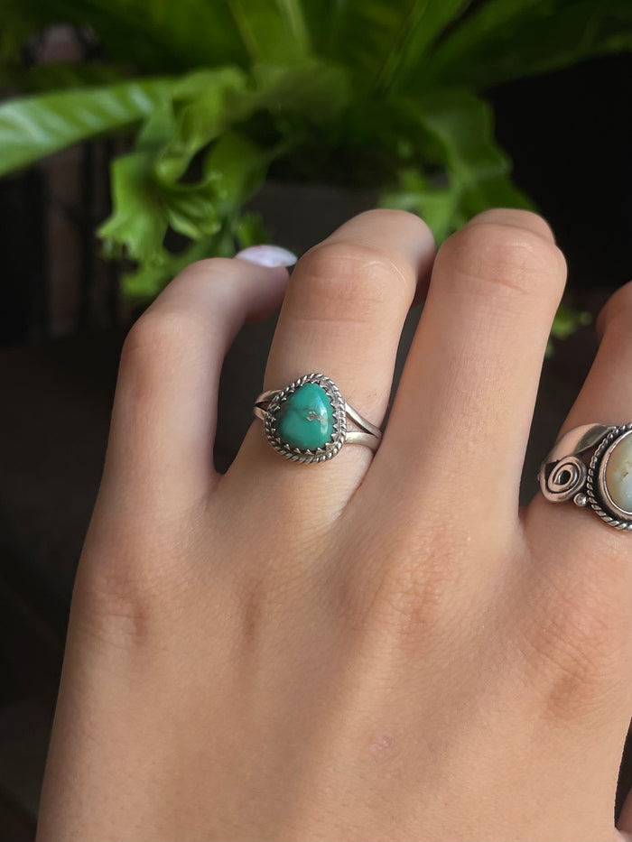 Kingman Turquoise Ring Size 7 | 925 Sterling Silver G562