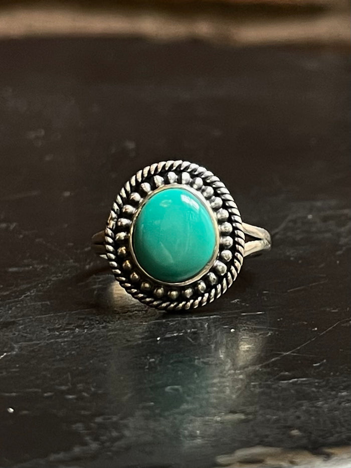 Kingman Turquoise Ring Size 9 | 925 Sterling Silver E730