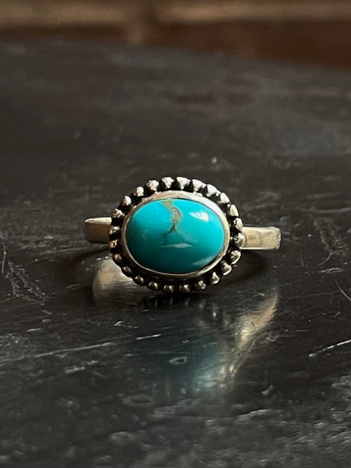 Kingman Turquoise Ring Size 9 | 925 Sterling Silver E739