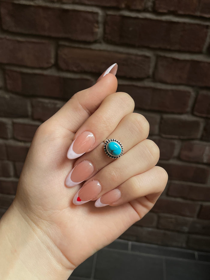 Kingman Turquoise Ring Size 9 | 925 Sterling Silver E739