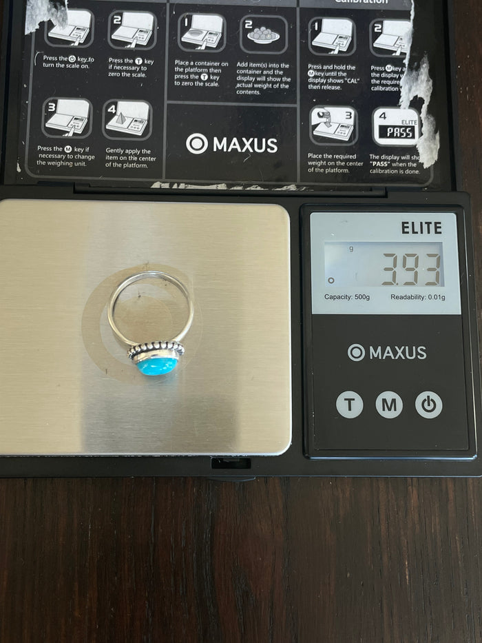 Kingman Turquoise Ring Size 9 | 925 Sterling Silver E739