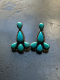 Kingman Turquoise Stud Earrings | 925 Sterling Silver G630