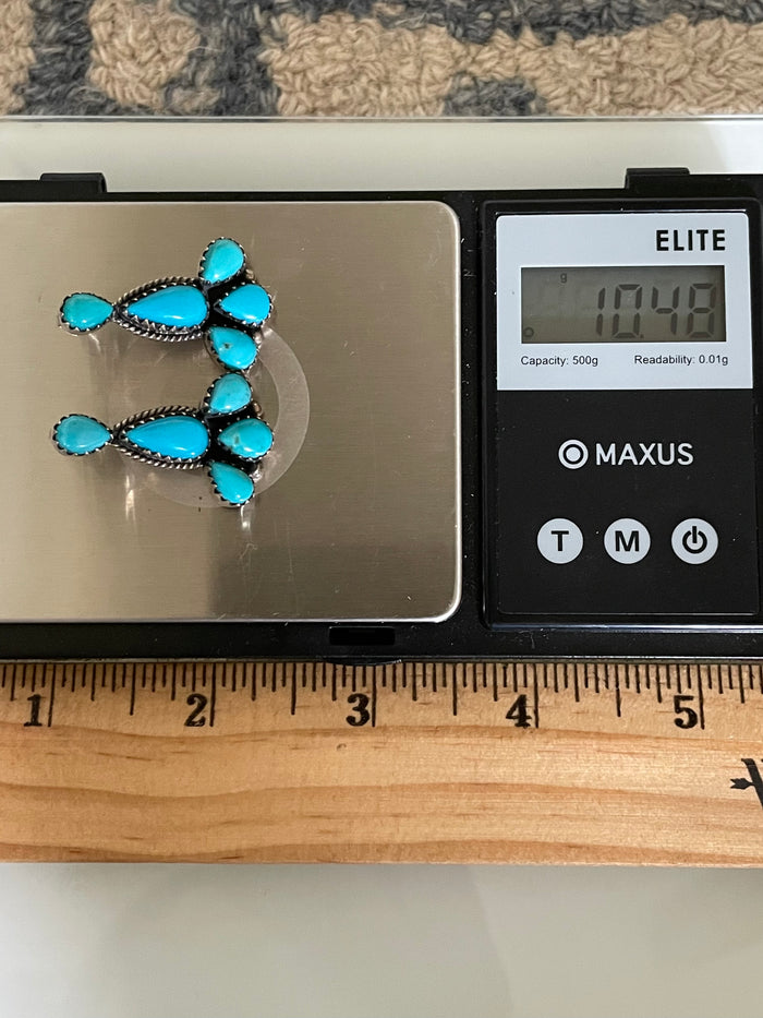Kingman Turquoise Stud Earrings | 925 Sterling Silver G630