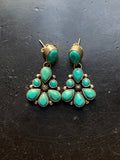 Kingman Turquoise Stud Earrings | 925 Sterling Silver G638