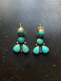 Kingman Turquoise Stud Earrings | 925 Sterling Silver G639