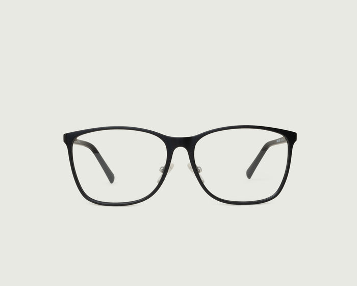 Charcoal::Kinley+ Eyeglasses square black plant-based plastic front