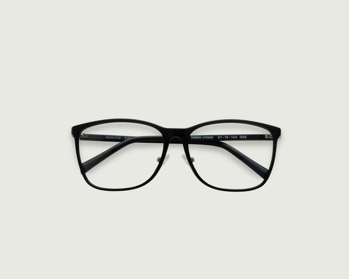 Charcoal::Kinley+ Eyeglasses square black plant-based plastic top