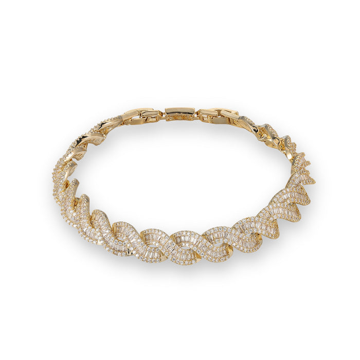 Klarissa 14K Gold Interlocking Wave Bracelet