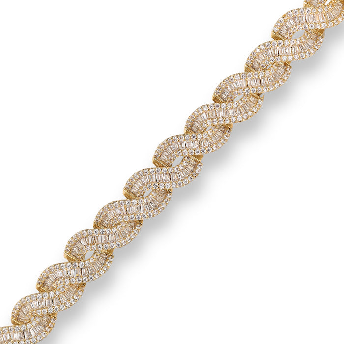 Klarissa 14K Gold Interlocking Wave Bracelet