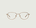 Nickel::Koa Eyeglasses round Brown metal front
