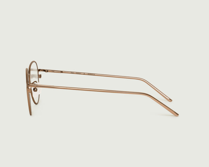 Nickel::Koa Eyeglasses round Brown metal side