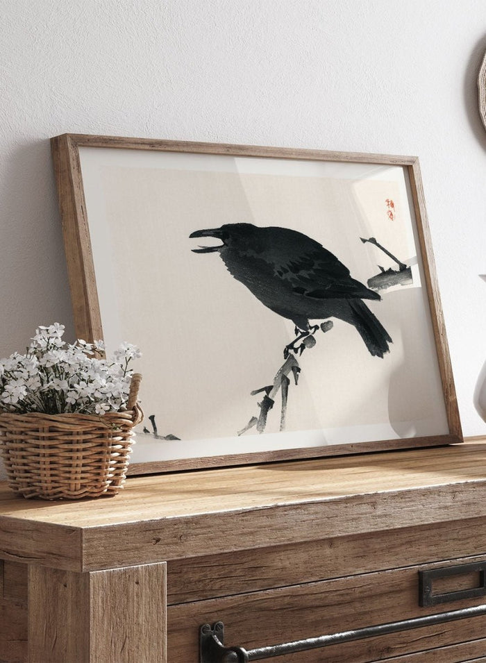 Kono Bairei "Crow" Art Print_Sugar & Canvas_Kono Bairei