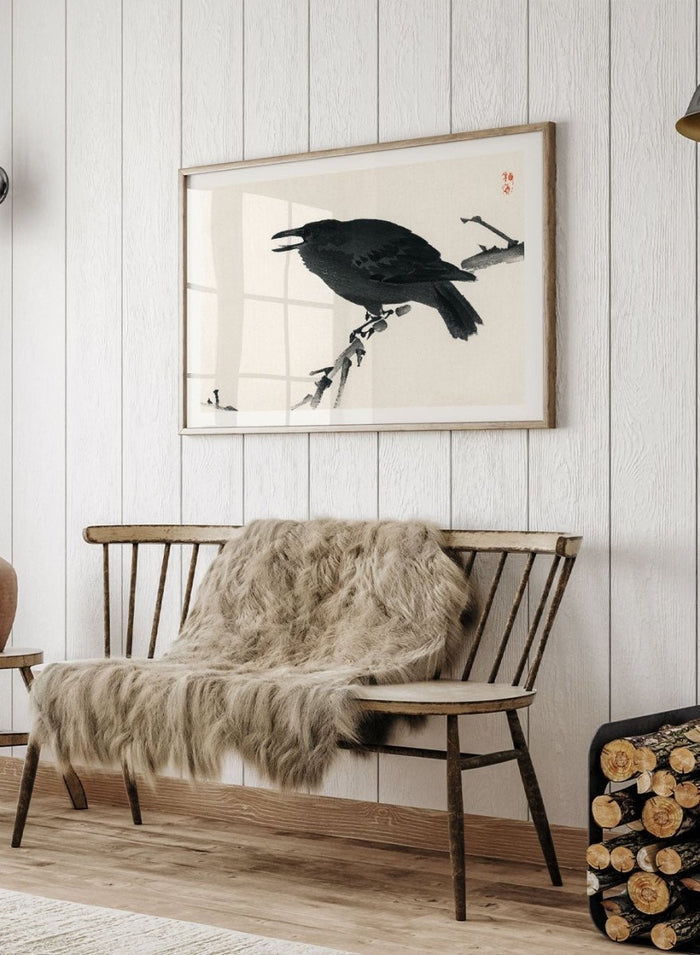 Kono Bairei "Crow" Art Print_Sugar & Canvas_Kono Bairei
