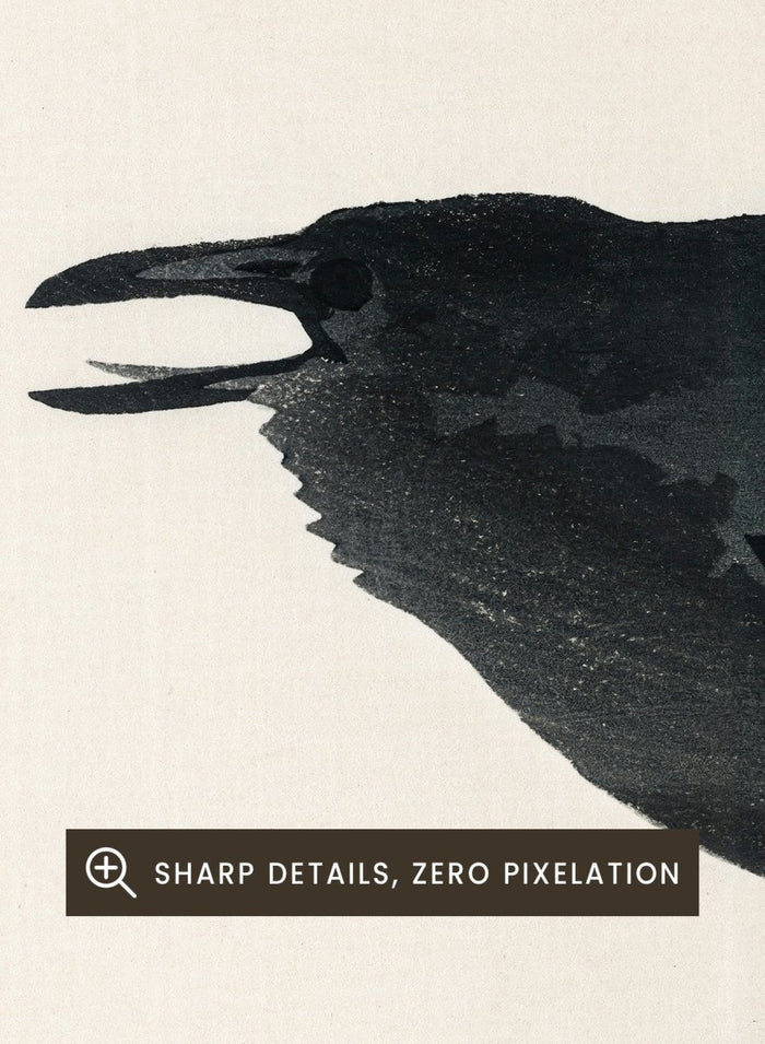Kono Bairei "Crow" Art Print_Sugar & Canvas_Kono Bairei