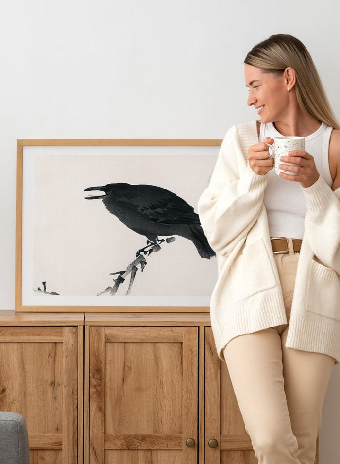 Kono Bairei "Crow" Art Print_Sugar & Canvas_Kono Bairei