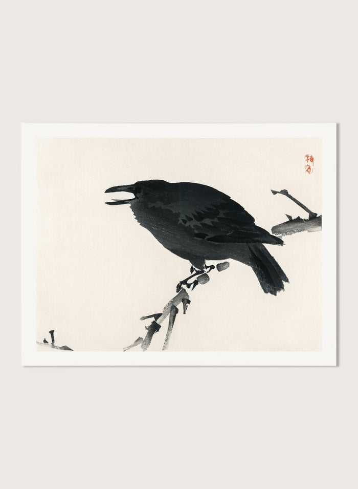 Kono Bairei "Crow" Art Print_Sugar & Canvas_Kono Bairei