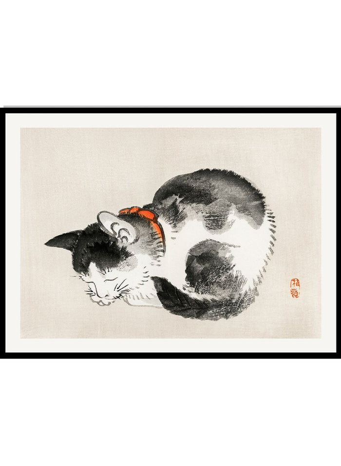 Kono Bairei "Sleeping Cat" Art Print_Sugar & Canvas_Kono Bairei